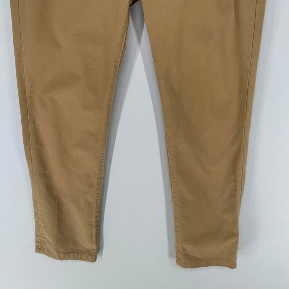 Taylor Stitch Pant Mens 32 Brown 100% Cotton Canvas Chino Straight Leg Office 31 - Picture 3 of 10